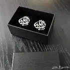 كبكات رجاليه فضي او ذهبي تصميم عصري وأنيق زرار ثوب بالاسم