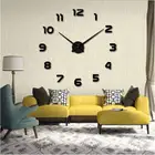 ساعة حائط ديكور ثلاثية الأبعاد تصميم عصري وأنيق