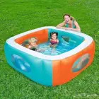 مسبح اطفال نفخ مربع طبقتبن مع فتحه مشاهدةشفافه جديد باقل سعر