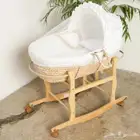 سلة موسى للمواليد من الخوص مع مرتبة وغطاء شبكي