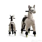 حصان كفرات للاطفال بقرو ناعم ومقعد متحرك وبقواعد حديد متينة