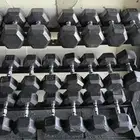 اوزان دمبل سداسي دنابل رياضية مستعمل Hex Rubber Dumbbell