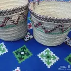 سلات شعبية من سعف الدوم والنخيل