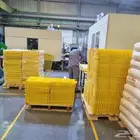 شبك فقص اصفر لنقل دجاج وحمام وارنب من مصنع