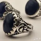 خاتم عقيق أزرق بصياغه المبدع عارف