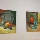 4 لوحات فنيه جدارية (حجم صغير) ب200 ريال فقط