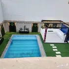تنسيق حدائق جده ومكه جالست مظلات عشب صناعي
