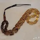 سبحة مسباح كهرمان طبيعي 35 خرزة