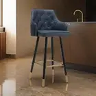 كرسي بار جلد دوار