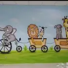 خطاط ورسام مدرسه استراحة مزرعته رسم جدران فنان ثقافتي