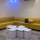 كنب نساء 4في5 مع 5 طاولة و فرشه