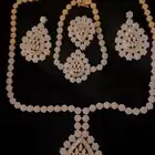 طقم اكسسوار مطلي بالذهب جديد وفخم