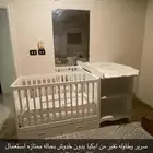 سرير أطفال من ايكيا اخو الجديد مع طاوله تغير