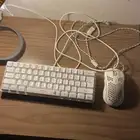 كيبورد وماوس ابيض سلكي