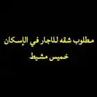 مطلوب شقة للايجار