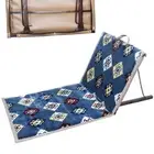 كرسي أرضي للرحلات والتخييم مع مسند ظهر قابل للطي