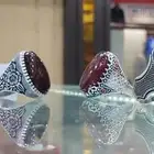 خاتم فضة اصلي عقيق يماني