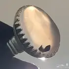 خاتم فضة رجالي عقيق شفاف ومصور