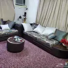 مستعجل كنبتين من الجلد الفاخر نظيف مره ..