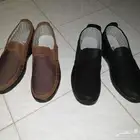 أحذية رجال جديدة بالكرتون لون أسود و بني