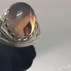 خاتم فضة رجالي عقيق مصور