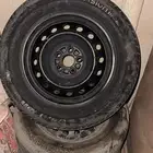 4 كفرات جنوط حديد مقاس 16   درجه اولى