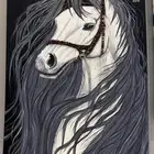 لوحه رسم يدوي حصان