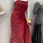 فستان احمر مقاس مديم سبب