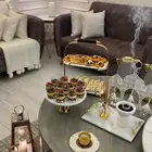 طاولة رخام وخشب