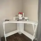 طاولة مكتبة زاوية بيضاء من ساكو