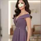 فستان موف ناعم وجذاب