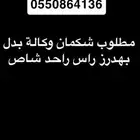 مطلوب شكمان وكاله بدل بهدرز جيب شاص راس واحد