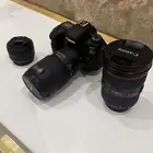 كاميرا كانون 6d وعدسه 24.70 و100 ماكرو و50 ماكرو