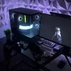 بي سي و شاشتين و مايك مكسر كيبور ماوس كل شي