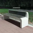 كراسي خرسانة أحواض زهور حاويات نفايات مناهيل قواعد انارة