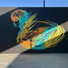 رسام   رسم جداران مدارس مغاسل كافيهات