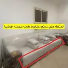 للبيع كنب 5X4 مع طاولتين زوايه ويوجد افياش كهرب وسجاد 2-3