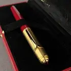 قلم كارتير ديابلو منوصف عنابي ذهبي حجر احمر
