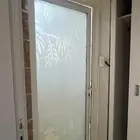 باب حمام ألمنيوم وزجاج 3 حبات