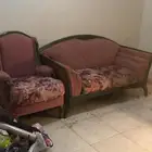 كنب مستعمل نظيف .. خشب ثقيل جدا