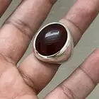 خاتم عقيق كبدي فضه طن