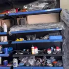 اللبيع اغراض محل زينة سيارات مع الرفرف وماطور الهواء