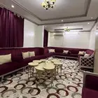 كنب كامل للبيع مع جميع ملحقاته