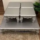 طاوله مع اربع طاولات خدمه جلسه ارضيه مع ستاره