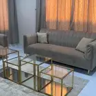 كنب لون بيج القماش مخمل