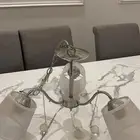 ثريا فضيه سقف متوسطة 3 لمبات