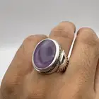 خاتم عقيق بنفسجي زجاجي ((( تم البيع )))
