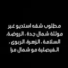 مطلوب شقه استديو غير مؤثثة سعر1200