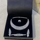 طقم زيركون وفستان شبكة