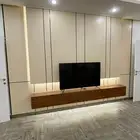 ديكورات خلفيات تلفزيونية شيبورد مرايا انارة بديل خشب